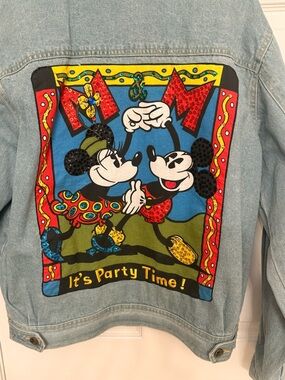 Disney' It’s Party Time Mickey & Minnie Denim Jean Jacket